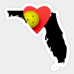 Florida Loves Pickleball Sticker
